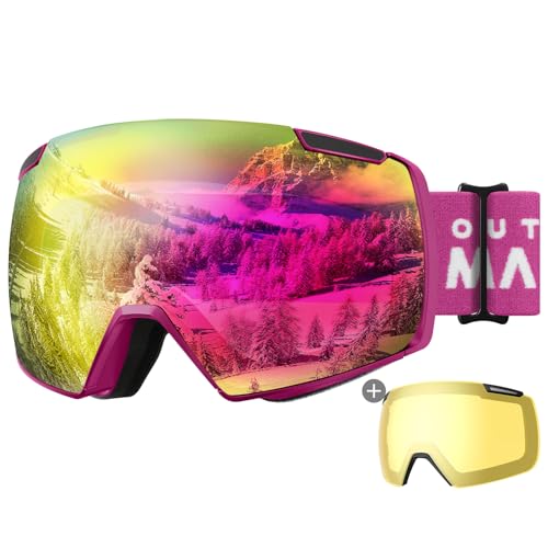 OutdoorMaster Heron Ski Goggles Magnetic 2 Lens Toric Set Anti-Fog UV400