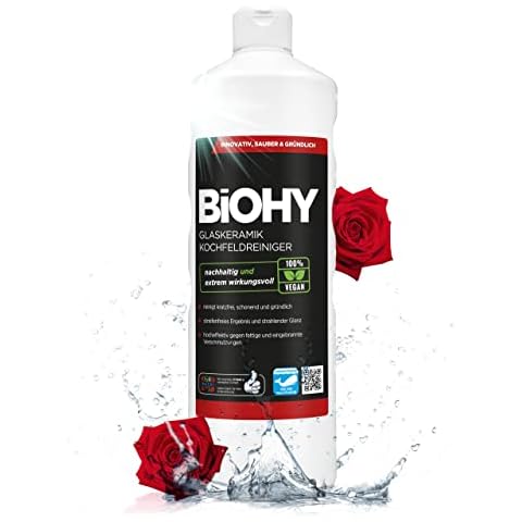 BiOHY Glass Ceramic Hob Cleaner (1l Bottle) | Ideal for cleaning and care of the hob and induction | Suitable for ALL appliances (Glaskeramik Kochfeldreiniger) Cover