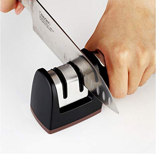 SHT Haushalt Schärfer, The Best 2-stufig Manueller Edelstahl Schärfer for gerade und gezackte Messer - Schleifen Blunt… – Bild 3