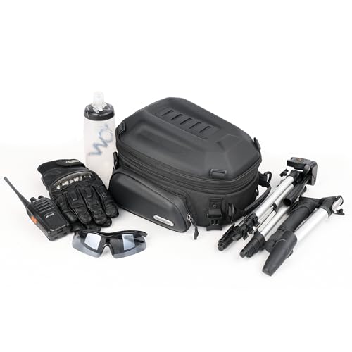 Bolsa rígida expandible para moto 12L-18L Matt Black miniatura 3