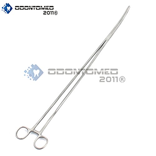 OdontoMed2011 Lock Forceps Stainless Steel HEMOSTAT Curved Serrated 24 INCHES Length ODM