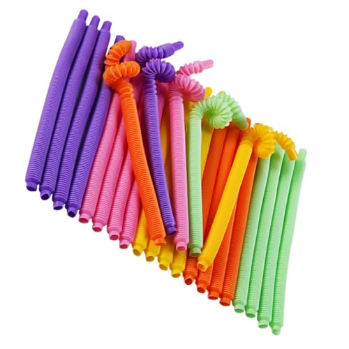 30 pitillos coloridos flexibles para beber 19 cm miniatura 1