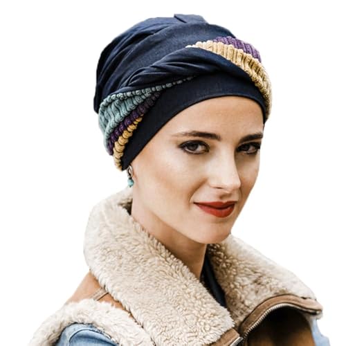 CAREBELL Turbante oncológico Modelo Elegance – diseño Hippie en bambú Suave y Transpirable, Especial para quimioterapia, Alopecia y Pieles sensibles