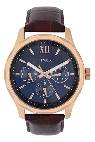 TIMEX Leather Analog Blue Dial Mens Watch-Tw0Tg7601, Band Color-Brown (B083JXTBVT) Amazon Price History, Amazon Price Tracker