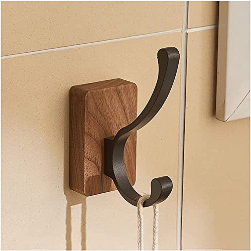 Percheros Perchero De Madera Montado En La Pared Sin Perforaciones Ganchos para Puertas Toallas Ganchos para Llaves para Entrada Pasillo Cocina Baño,C,1 Paquete