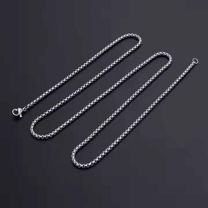Image of THE MEN THING Chain for Men, Luxury Pure Titanium Steel Chain | Silver Stainless Steel Chain | Necklace Jewellery for Men & Boys