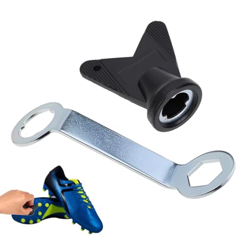 PHYNDR Set Chiavi per Tacchetti Scarpe Golf 2 Pezzi, 1 Universale e 1 Triangolare, Attrezzi per Sostituzione e Rimozione Spike, Accessori per Manutenzione Calzature Golf
