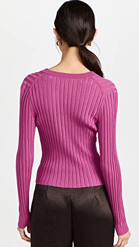 Image of Vince Women's Ribbed V Neck Cardigan