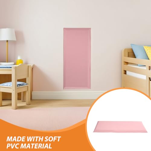 Panel acolchado anticolisión para evitar golpes en la cama infantil con este protector rosa claro 4