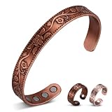 Ottnuk 3 Stück Kupferarmband Damen, Magnetringe Vital Ring, Kupferschmuck für Herren und Frauen, mit Magneten (3500 Gauss) Flexibel Einstellbar