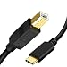 CableCreation 6.6ft USB 2.0 Type C to USB 2.0 B Male Printer & Scanner Cable for Macbook Pro, HP, Canon, Brother, Epson, Dell, Samsung Printers etc, 2M/Black