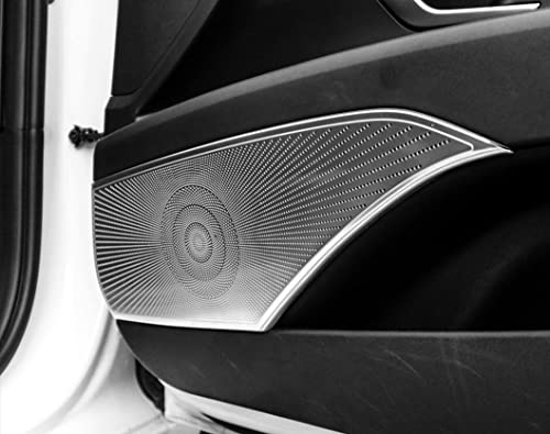 Juiveel Stainless Steel Chrome Car Interior Door Speaker Cover Trim Speaker Frame Protective Sticker Compatible With Hyundai Elantra Avante Cn7 N Line Accessories #TOP3