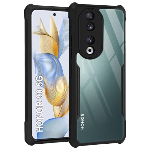 Amazon Brand Solimo Shockproof Crystal Clear Back Cover for Honor 90 5G | 360 Degree Protection | Transparent Honor 90 5G Back Cover Case (PC & TPU, Black Bumper) (B0CY9G59FN) Amazon Price History, Amazon Price Tracker