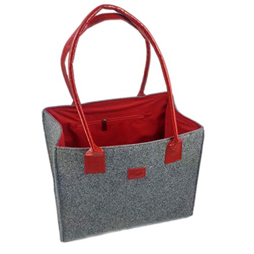 Sac en feutre avec anse en cuir Venetto grand volume XL résistant et confortable
