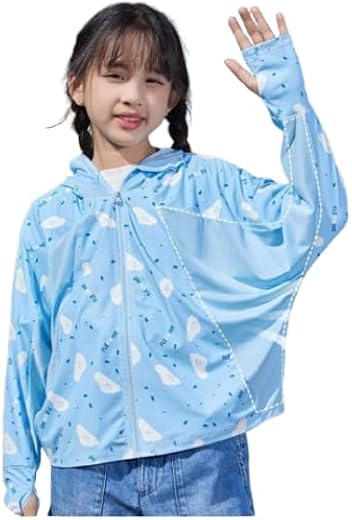 FABSPORTS Kids Sun Protection Jacket – UPF 50+ Lightweight Hooded Jacket for Boys & Girls - Age 5 to 10 years, Breathable ...