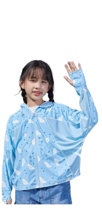 FABSPORTS Kids Sun Protection Jacket – UPF 50+ Lightweight Hooded Jacket for Boys & Girls - Age 5 to 10 years, Breathable Fabric, UV Protection, Zipper Closure, Ideal for Outdoor & Everyday Wear-image-33