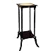 Frenchi Home Furnishing Flower Stand With Ceramic Top Cherry Finish