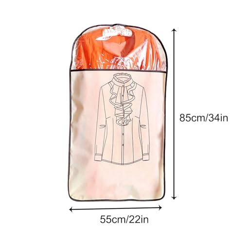 Garment Bags Lightweight Suit Bags Bulk with Zipper for Dress Jacket Coat Uniform Shirt Closet Travel Storage Dust Prevention Clothes Cover(55x85cm/22x34in)2