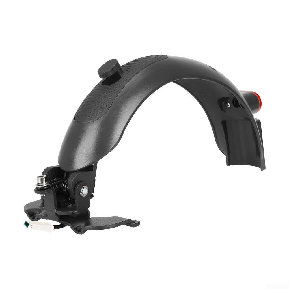 Garde-boue arrière pour garde-boue en alliage d'aluminium avec feu stop pour trottinette électrique MAXG30 - Étanche - Gris et rouge