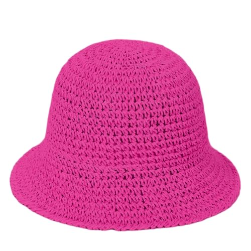 Image of Womens Floppy Straw Sun Hat Packable Wide Brim Summer Beach Hat Foldable Crochet Bucket Hats