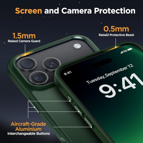 Image of Miracase Magnetic for iPhone 18 Pro Max Case, Dark Green