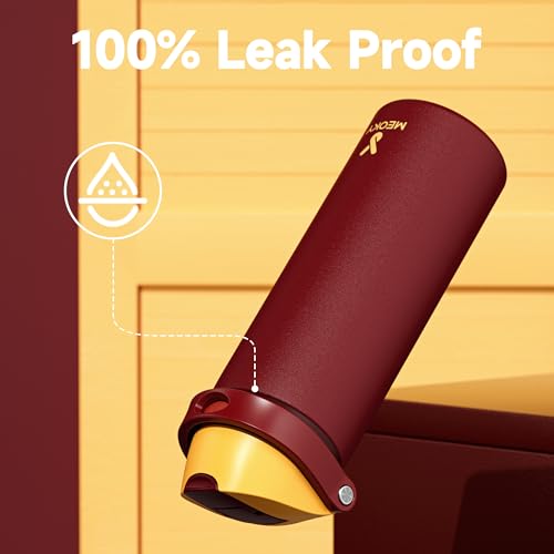 Image of 24 oz Insulated Water Bottle for Women: Meoky Stainless Steel Water Bottle with Straw and Spout Lid - Leak Proof, Cold for 24 Hours, Fits in Car Cup Holder, BPA-Free for Sports Travel, Gryffindor