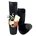 KINGZHUO 50 Pcs French Fry Holder 14oz Paper Charcuterie Cups Take-out Party French Fry Cups Disposable Food Cones Waffle Paper Popcorn Boxes Holder Wedding Food Trays Paper Cones for Food (Black)