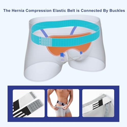 Faja para Hernia para Hombre con 4 Almohadillas de Compresión Mediana miniatura 6