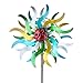 Kavolet Moulin à Vent en Fer, Moulin à Vent pour Jardin extérieur, Décorations de Jardin, 3D Tournesol Wind Spinner, avec Solide matériel de Fer Peinture réfléchissante et Fonction Anti-Rouille
