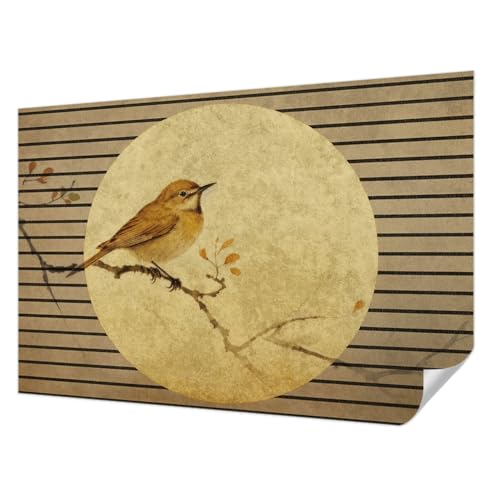 Papier peint adhésif résistant aux taches Tulup motif oiseau - 2