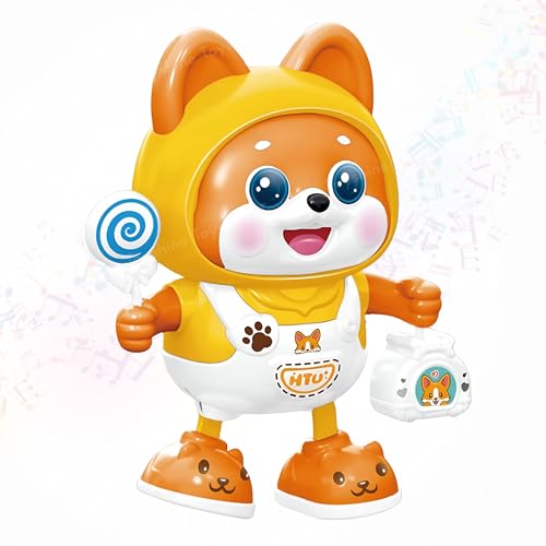 Image of Toyshine Battery Operated Robot Dog Toy with Dancing | Automatic Walking | Music & Lights Creative Children Electric Pet Fun Play Interactive Action Toy for Kids Boys & Girls 3+, Multicolor