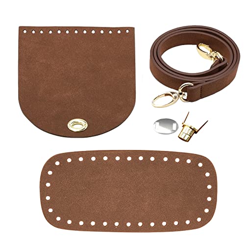 Design classico: il design marrone è semplice ed elegante e i colori sono versatili. Il pratico materiale in PU può essere abbinato a una varietà di stili di borse tessute fai-da-te per rendere la tua borsa a tracolla più unica.