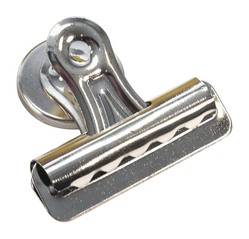 School Smart Magnetic Clips, 2 Inches, Nickel Plated, Pack of 12