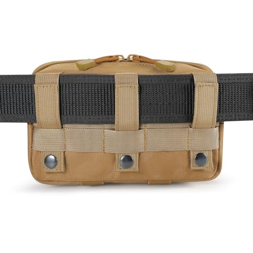 Tactical Molle Admin Pouch Utility Laser Cut EDC Tool Pouch Bag Horizontal Modular Pouches Include US Flag Patch and Keychain