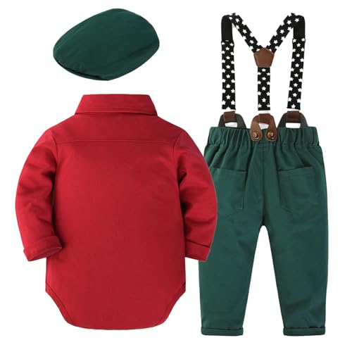 Image of SALNIER Baby Boy Suit Set Infant Formal Outfit Tuxedo