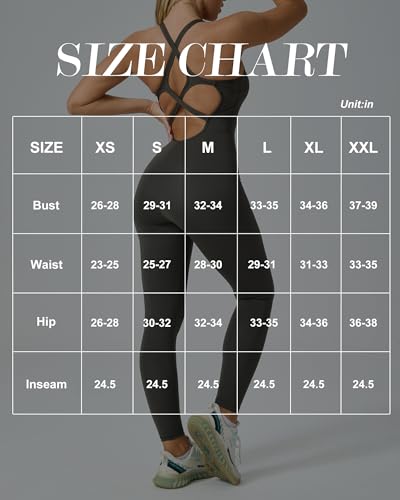 Image of LOVESOFT Workout Jumpsuits for Women Sleevesless Bodycon Backless Unitard