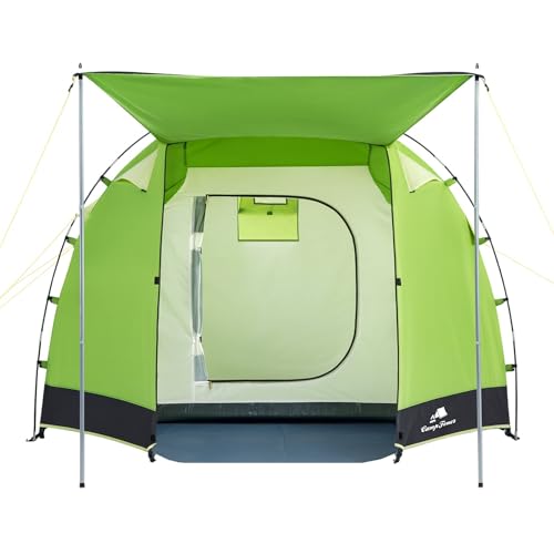 Miniatura 8 de Campfeuer Tienda De Campaña Familiar Super I 4 Personas I Columna De Agua 3.000 Mm I Impermeable I Ultraligera Verde Negro
