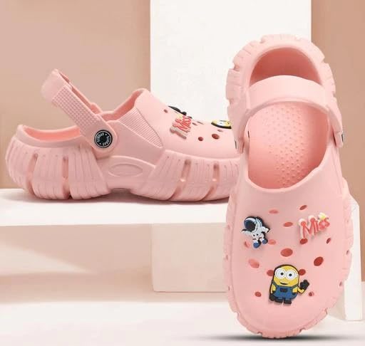 Image of Unisex Kids Clogs Soft Anti Skid Mules Sandals with Adjustable Back Strap Indoor & Outdoor Slipper for Boys & Girls Everyday Use Waterproof Jibbex Slides