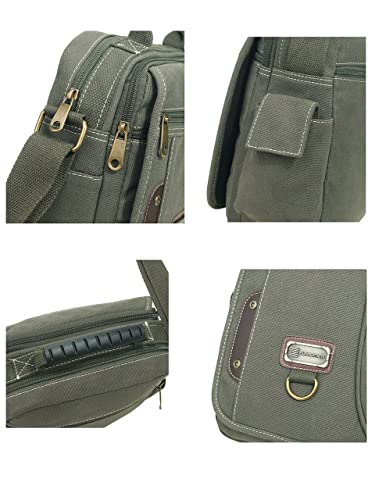 Men's Canvas Crossbody Messenger Bag - Small, Shoulder, Travel, Work Bag4