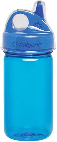 Nalgene Kids Sustain Grip-N-Gulp - Botellas de agua fabricadas con material derivado del 50% de residuos de plástico, taza para beber a prueba de