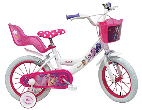Bicicleta de 14" Denver 21334 My Little Pony blanca y fucsia: bici infantil online