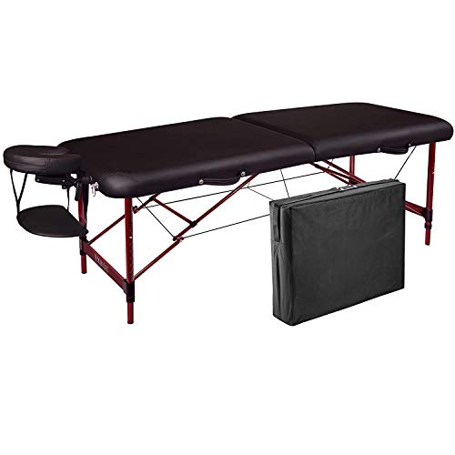 Master Massage Zephyr Lightweight Massage Table Portable Professional, Fold Beauty Bed for Massage Therapist, Home Use, Adjustable Height Aluminum Frame Lash Bed,73 inches with Carrying Travel Case