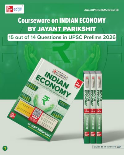Image of Indian Economy Courseware, 2e by Jayant Parikshit for UPSC 2026 | 35+ Videos | Prelim & Main PYQs (2009-2025) | 100+ Practice Questions | E-book access | Economic Survey 2025-26 & Union Budget 2026-27