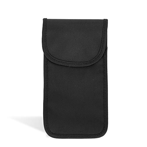 ECENCE Strahlenschutz Tasche Handy - 1 RFID Smartphone Keyless Go Schutz - Faraday Bag - Funk Stop Blocker Hülle, Schwarz, Anti Tracking Handyhülle ECENCE Strahlenschutz Tasche Handy - 1 RFID Smartphone Keyless Go Schutz - Faraday Bag - Funk Stop Blocker Hülle, Schwarz, Anti Tracking Handyhülle