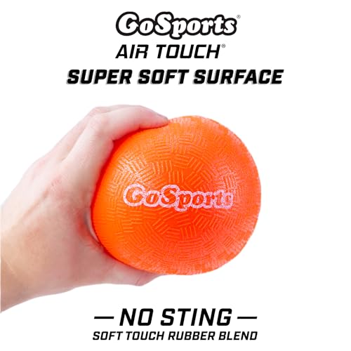 GoSports 5 Inch Inflatable No Sting Dodgeball 6 Pack Includes Ball Pump & Mesh Bag