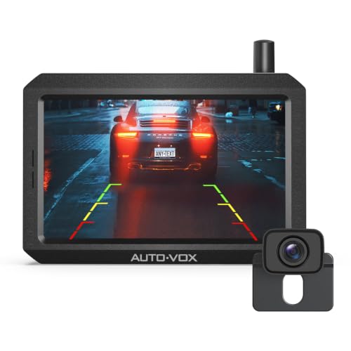 Image of AUTO-VOX CS-2 Wireless Backup Camera with 4.3 inch Car Monitor, Easy Install Stable Digital Signal Back Up Camera System, Super Night Vision Reverse Cam for Truck, SUV, Van, Trailer | Stable Digital Signal Back Up Camera System, Super Night Vision Reverse Cam for Truck,SUV,Van,Trailer