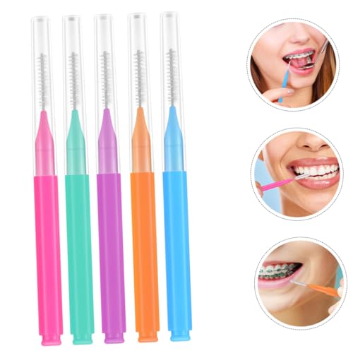 VICASKY 50 Stück Interdentalbürsten für Effiziente Zahnreinigung und Zahnseide Head für Optimale Mundhygiene Farben Je – Bild 8