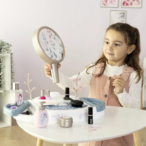 Smoby - My Beauty Studio - Coiffeuse Beauté pour Enfant sur Table - Coiffure + Onglerie + Maquillage Factice - 15 Accessoires - A Partir de 3 Ans - Fabrication Française