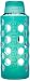 Aquasana AQ-6006-TEAL 18-Ounce Glass Water Bottle with Silicone Sleeve, Teal