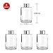 Feel Fragrance Glass Diffuser Bottles Diffuser Jars with Caps Set of 4 – 4.2 inches High, 120ml 4.06 Ounce. Fragrance Accessories Use for DIY Replacement Reed Diffuser Sets.
